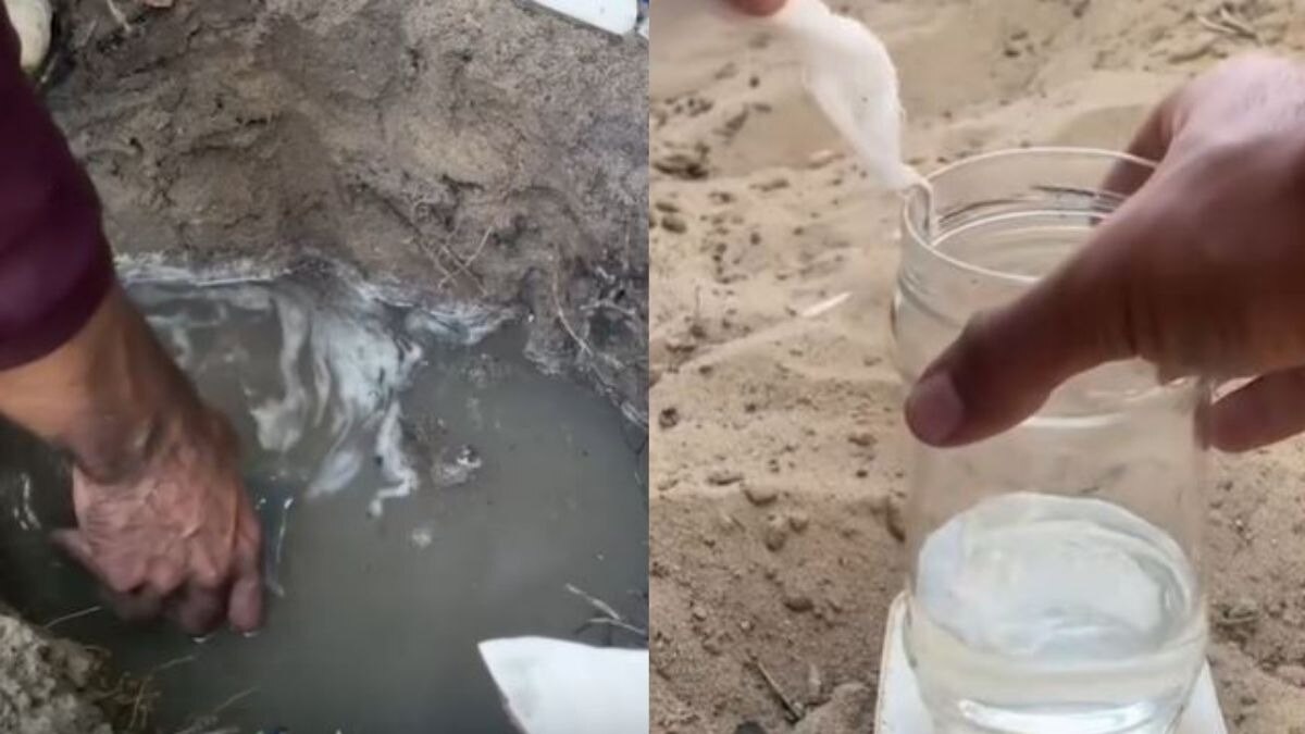 गड्ढे का पानी बनाया पीने लायक, जंग के बीच फिलिस्तीनी शख्स का जुगाड़ वायरल