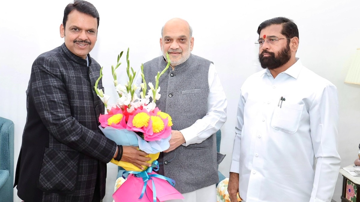 देवेन्द्र फडणवीस, अमित शाह और एकनाथ शिंदे