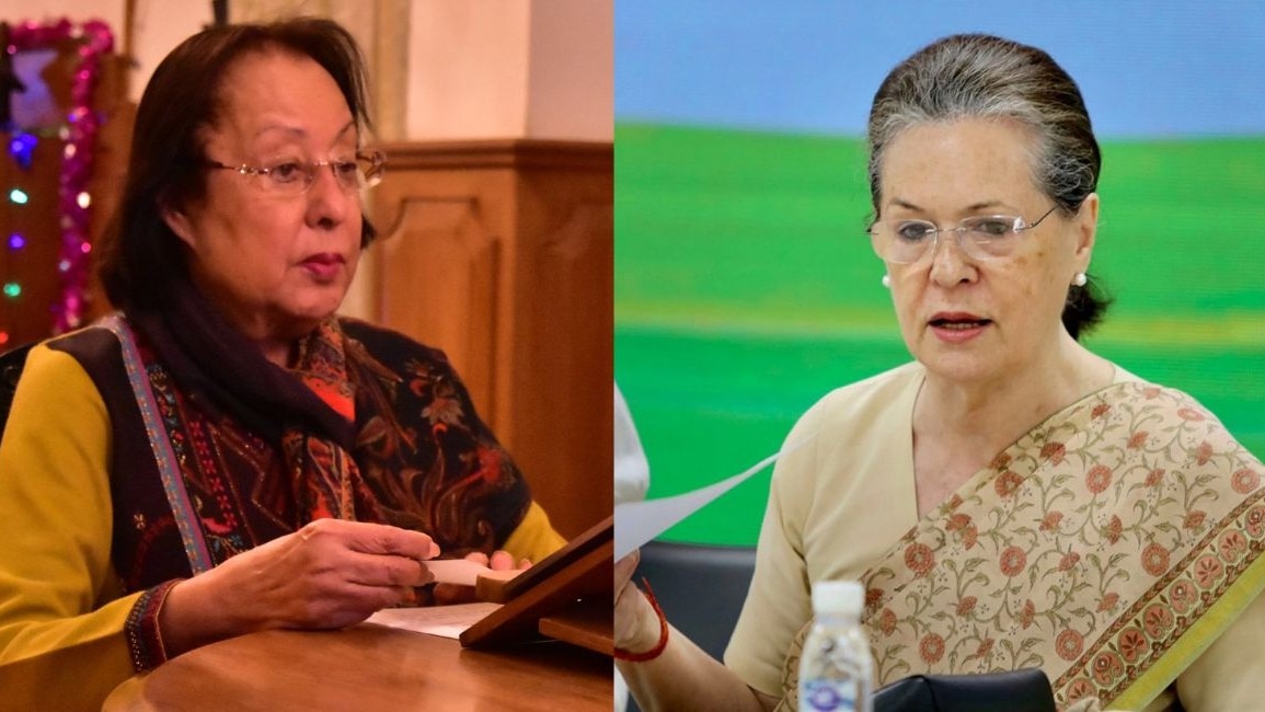 नजमा हेप्तुल्ला, सोनिया गांधी