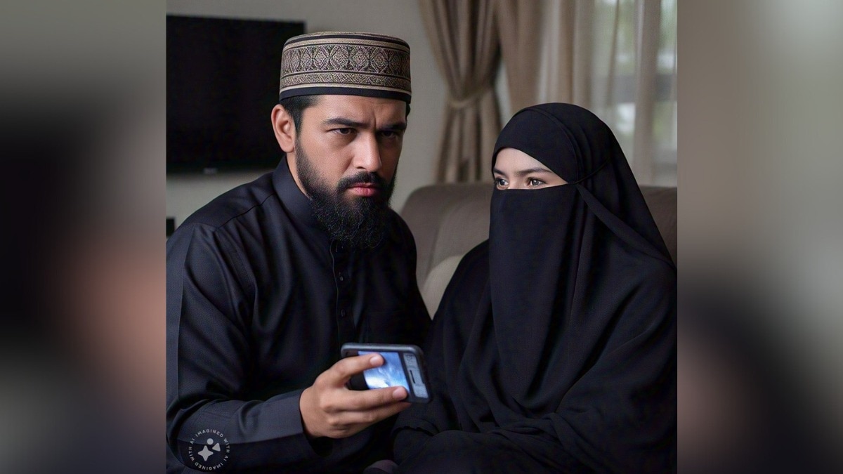 मुरादाबाद में महिला ने की पुलिस की तारीफ तो पति ने दिया तीन तलाक (फोटो- Meta AI)