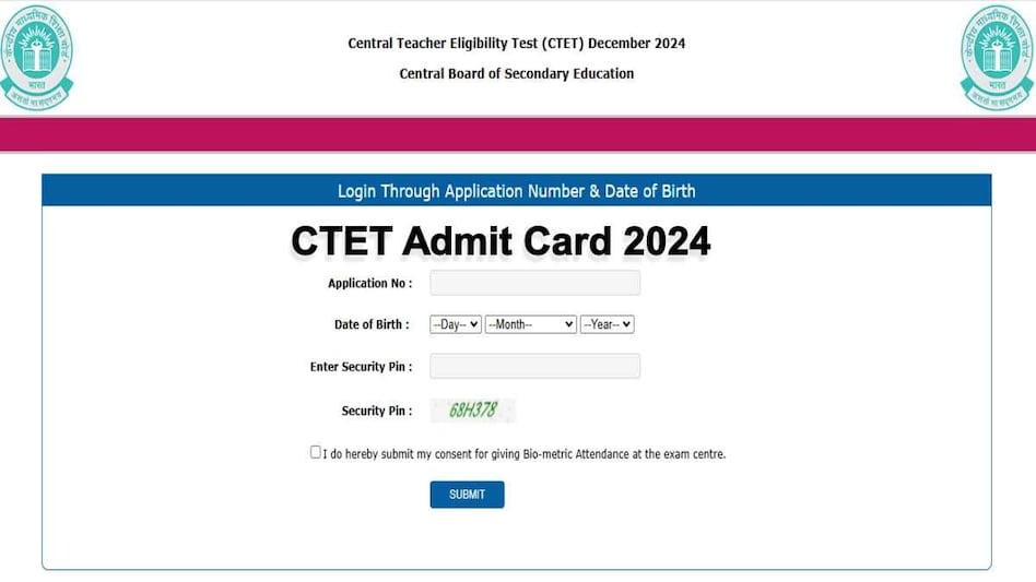 Ctet Admit Card 2025 Download Link 2025