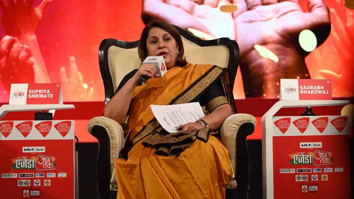 एजेंडा आजतक में सुप्रिया श्रीनेत (तस्वीर: Arun Kumar, Chandradeep Kumar)