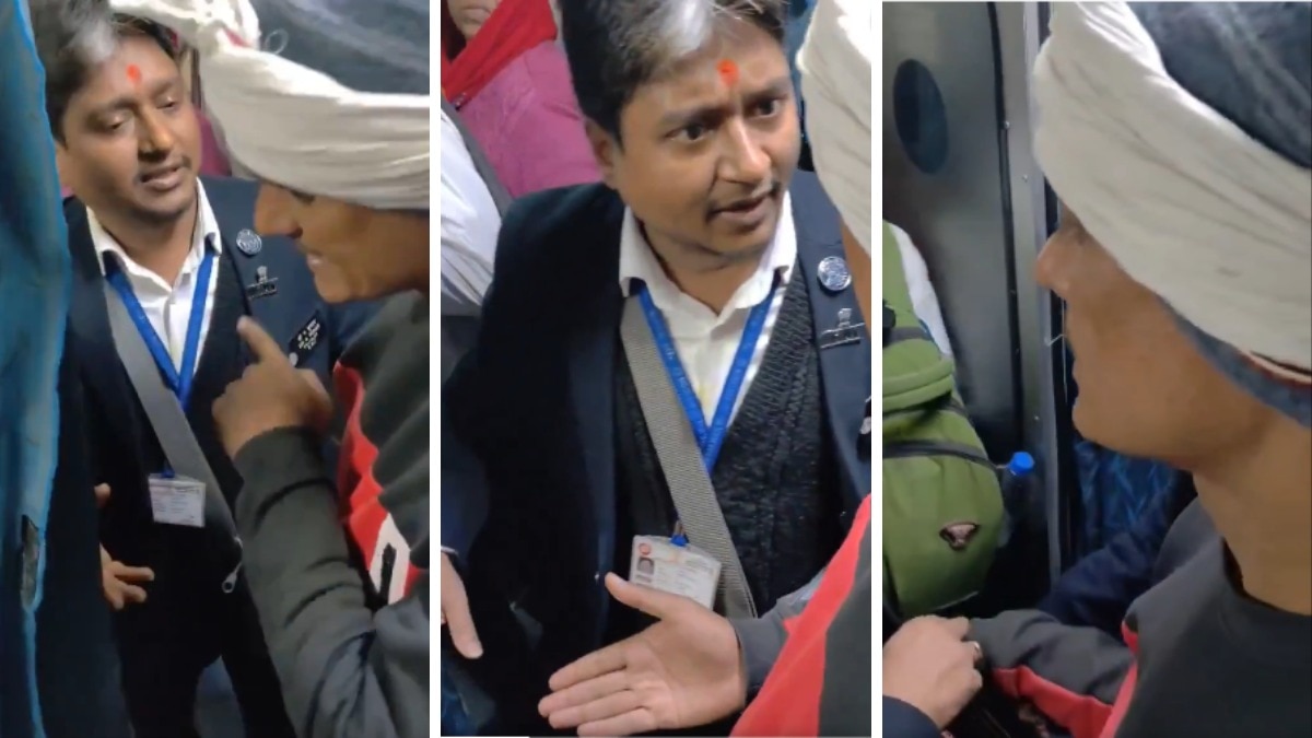 ट्रेन में सीट के लिए TTE से भिड़ा यात्री 
