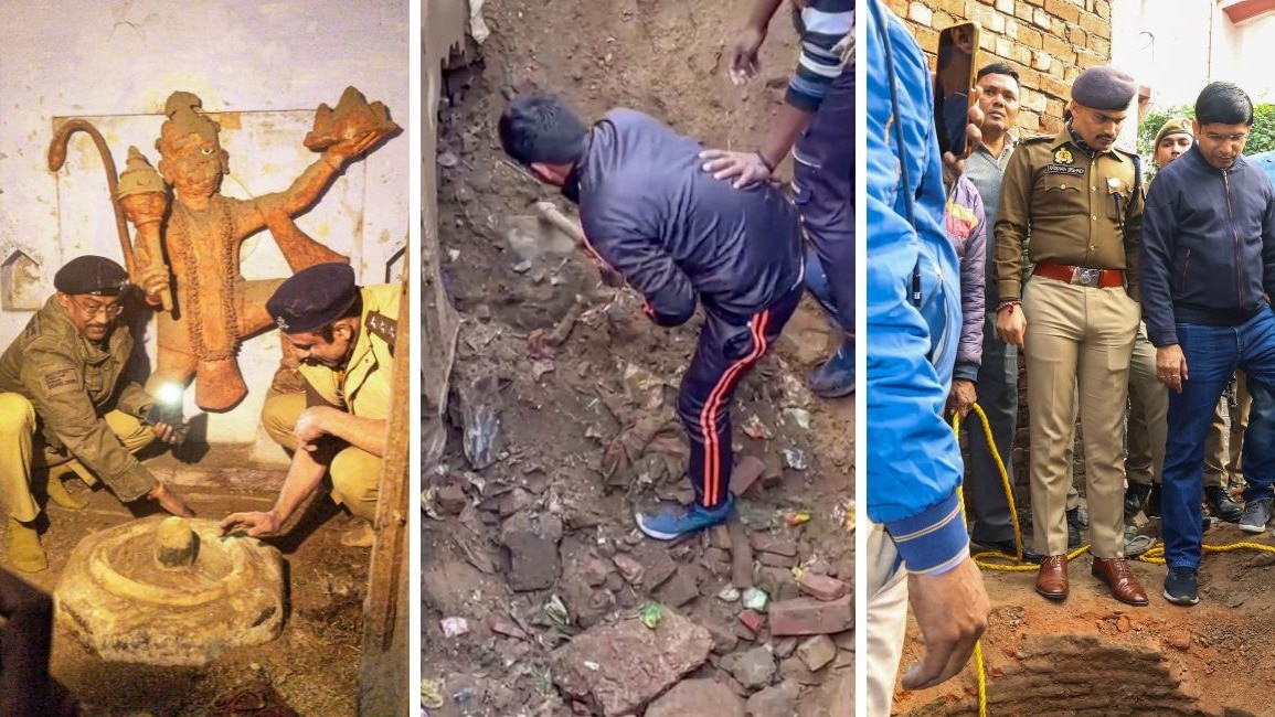 संभल में खुदाई के दौरान मिली रानी की बावड़ी (फोटो-PTI)