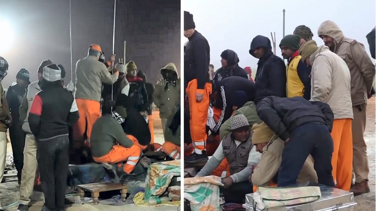 कोटपूतली में मासूम बच्ची को बचाने में जुटे जवान