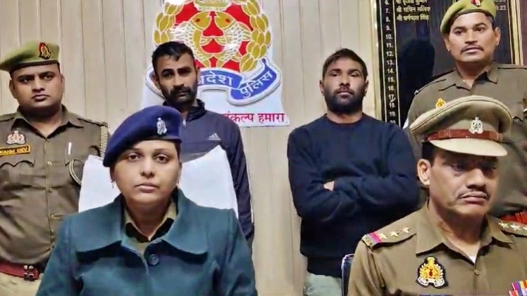 गाजियाबाद पुलिस की गिरफ्त में दोनों आरोपी 