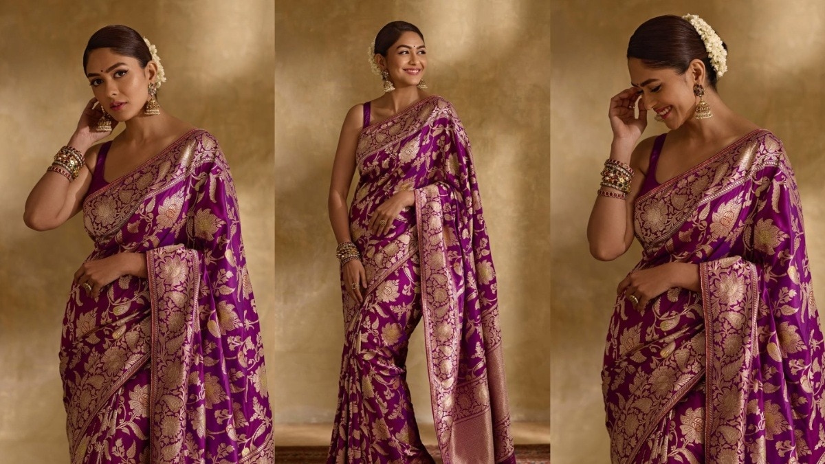 बनारसी साड़ी में मृणाल का भारतीय नारी अवतार 
