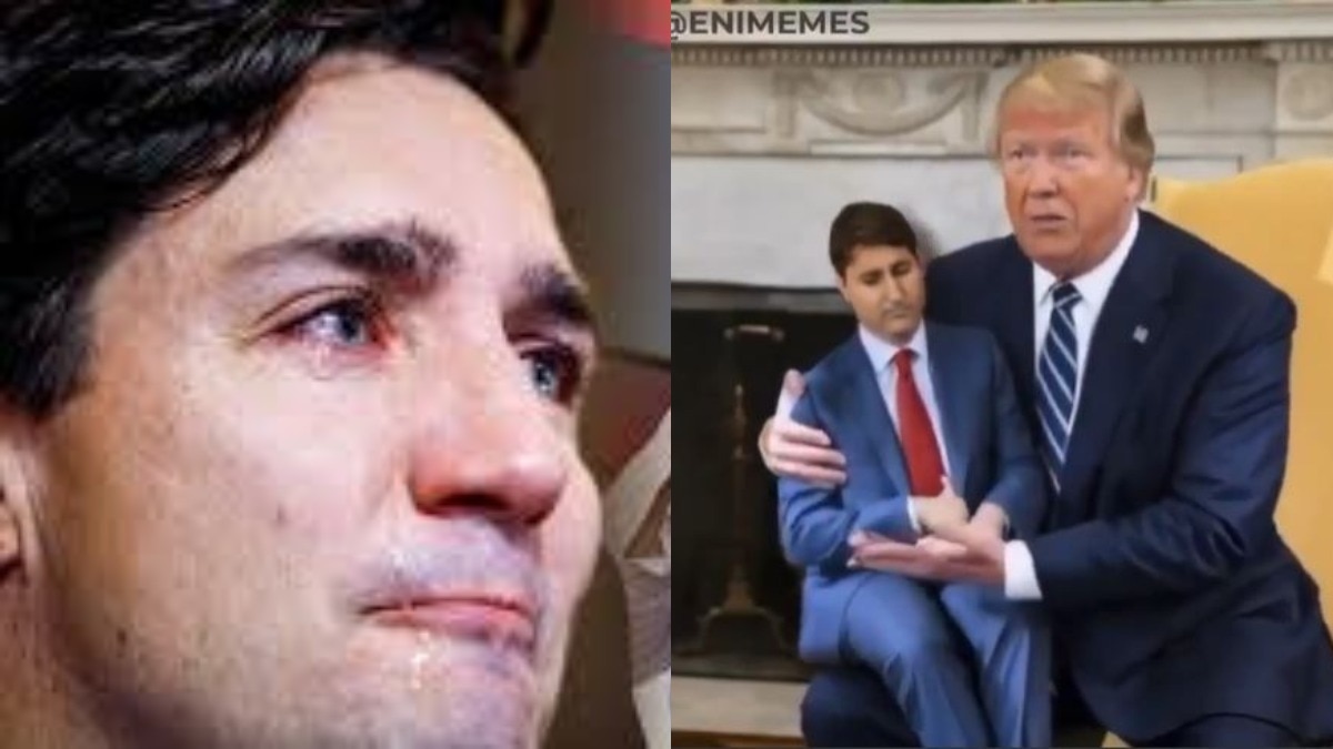 ट्रूडो के इस्तीफे की चर्चा से सोशल मीडिया पर मीम्स की बाढ़( Image Credit-CorruptMM)