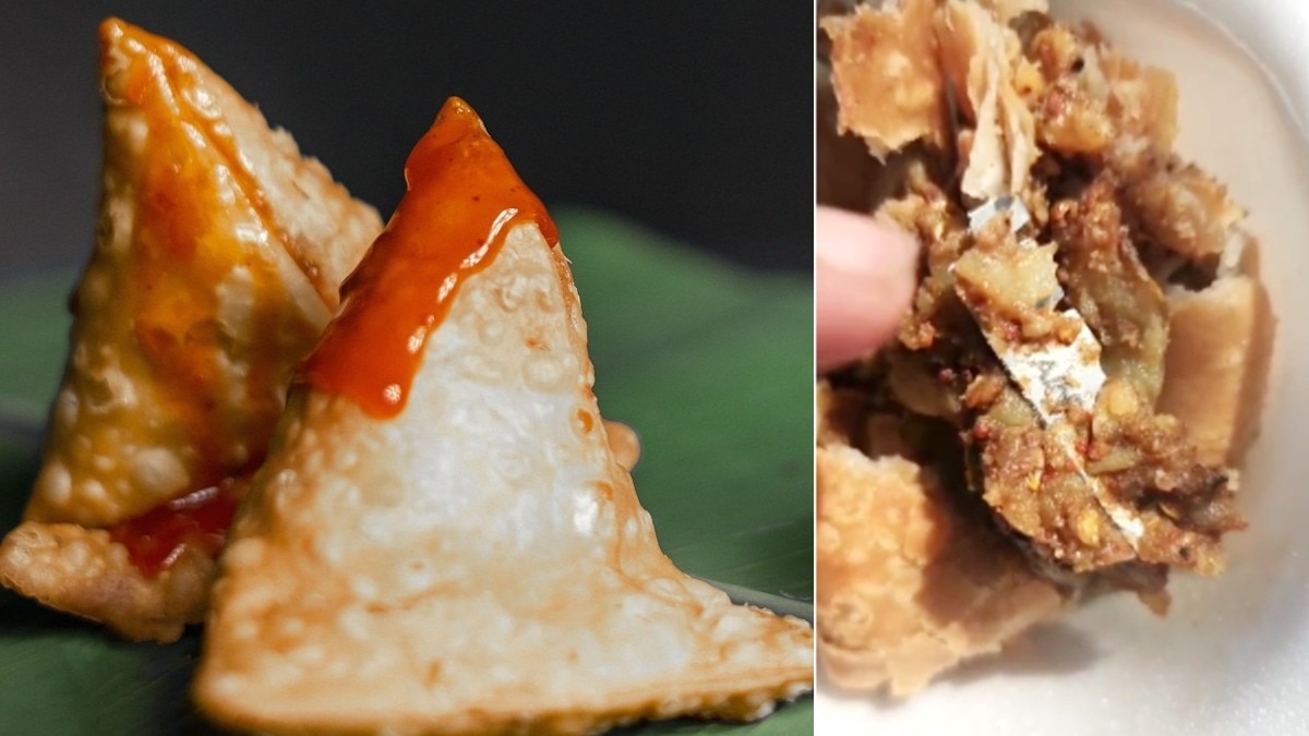 समोसे में निकला शेविंग ब्लेड का टुकड़ा… प्रसिद्ध जैन नमकीन की दुकान से खरीदा सुबह का नाश्ता, मसाले में गंदगी देख सिहर उठा ग्राहक – A piece of blade was found in the samosa lcln