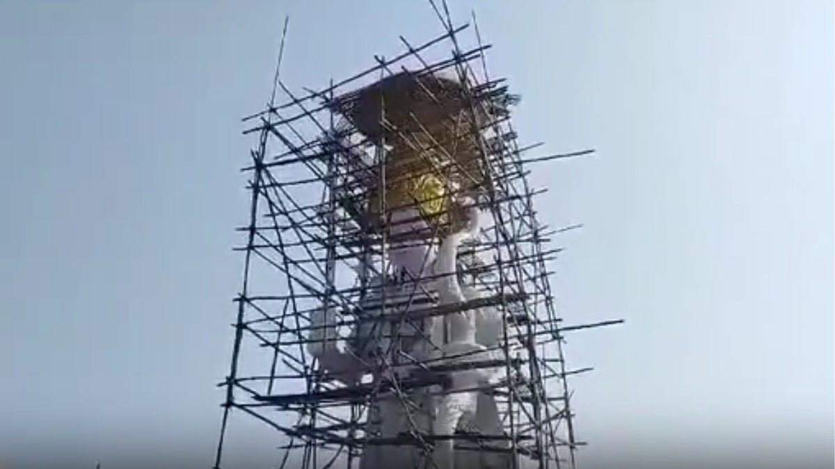 संभल में भगवान राम की 51 फीट ऊंची प्रतिमा तैयार (फोटो- सोशल मीडिया)