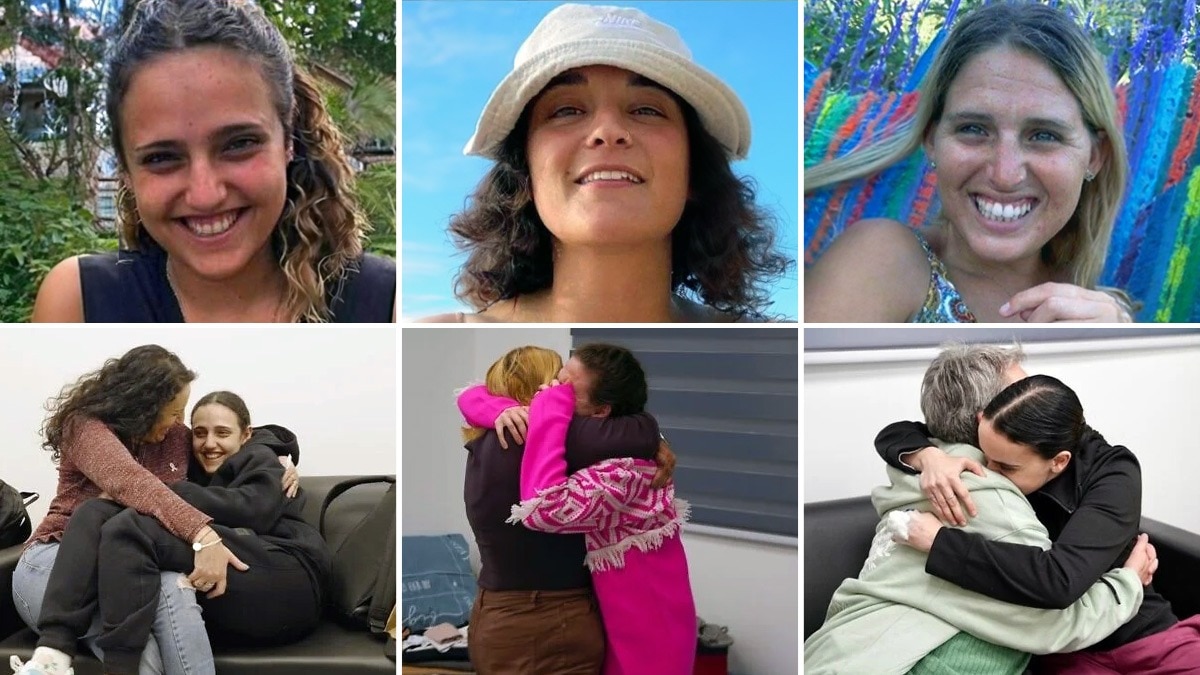 हमास की कैद से आजाद हुईं 3 लड़कियां (फोटो-IDF)