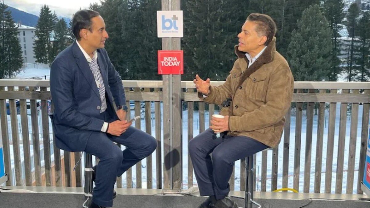 वरिष्ठ पत्रकार और भू-राजनीतिक विश्लेषक फरीद जकारिया स्विट्जरलैंड के दावोस में World Economic Forum (WEF) में.