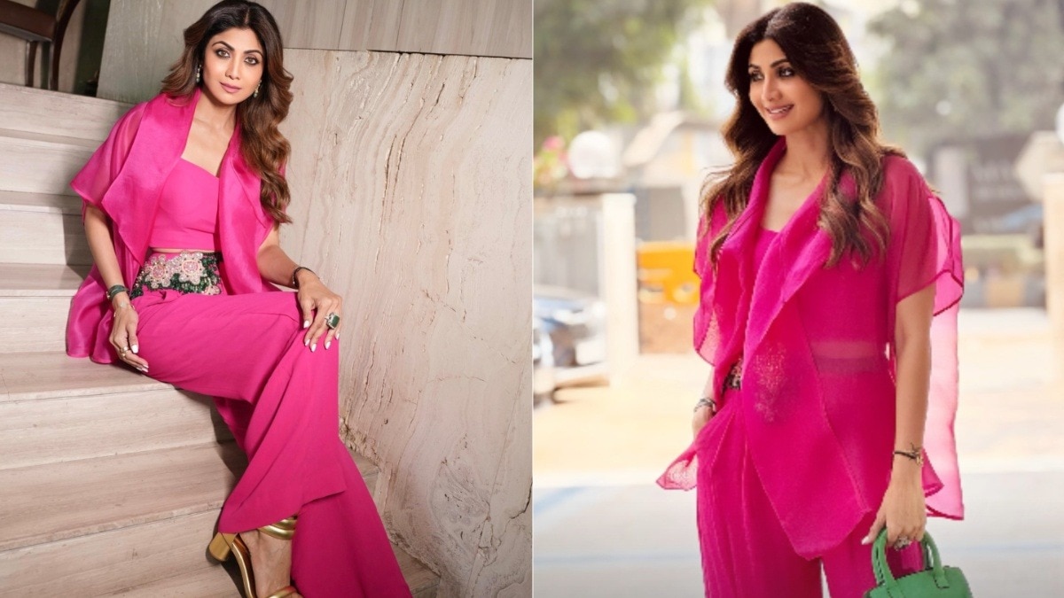 Shilpa Shetty Looks: ऑल पिंक लुक में शानदार लगीं शिल्पा शेट्टी, स्टोन-एम्बेलिश्ड बेल्ट चुरा लेगी दिल    