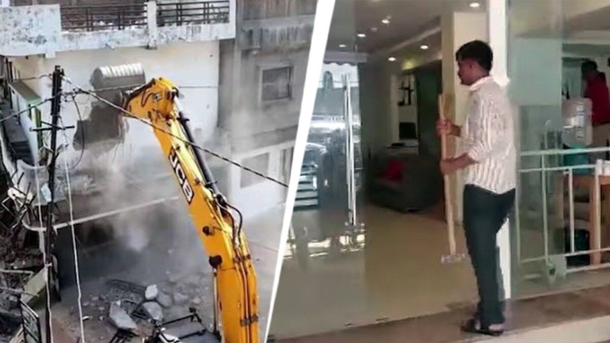 नागपुर में बुलडोजर चला, मुंबई में हथौड़ा.