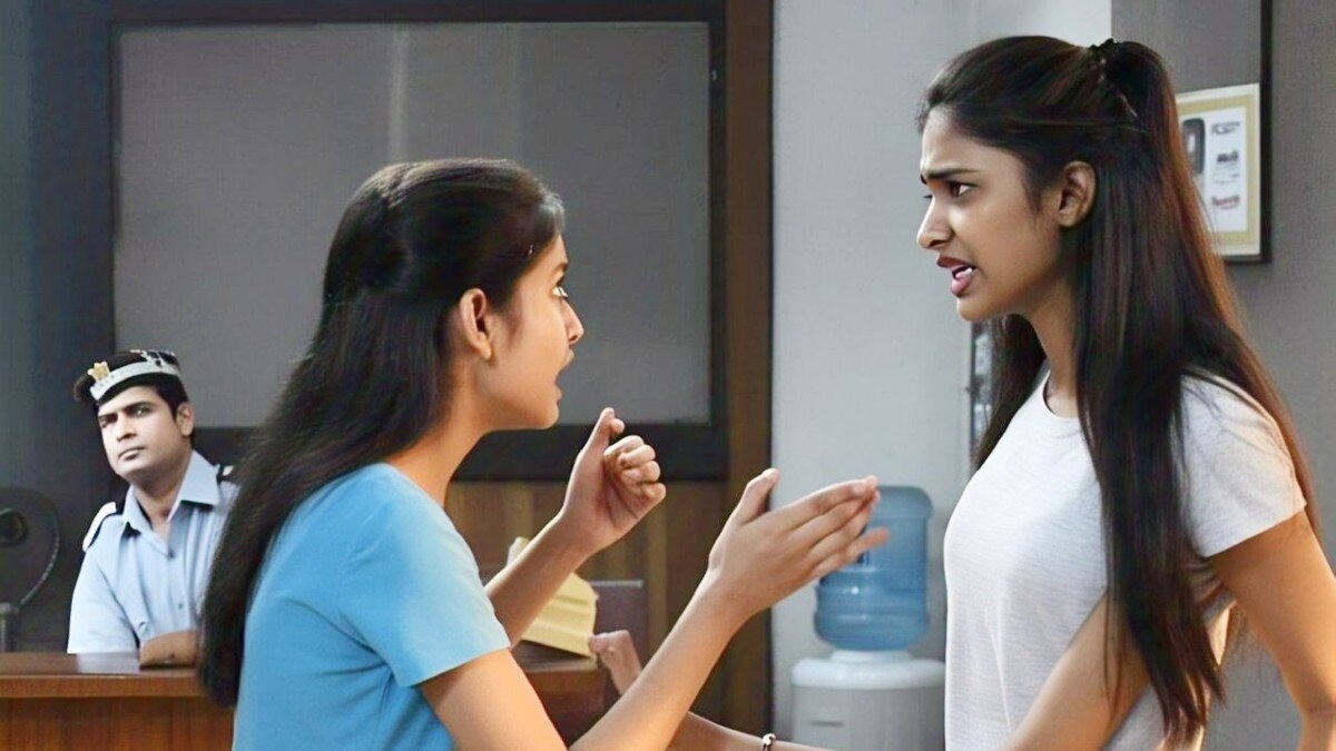 एक लड़के को लेकर भिड़ गईं दो लड़कियां. (फोटो: META AI)