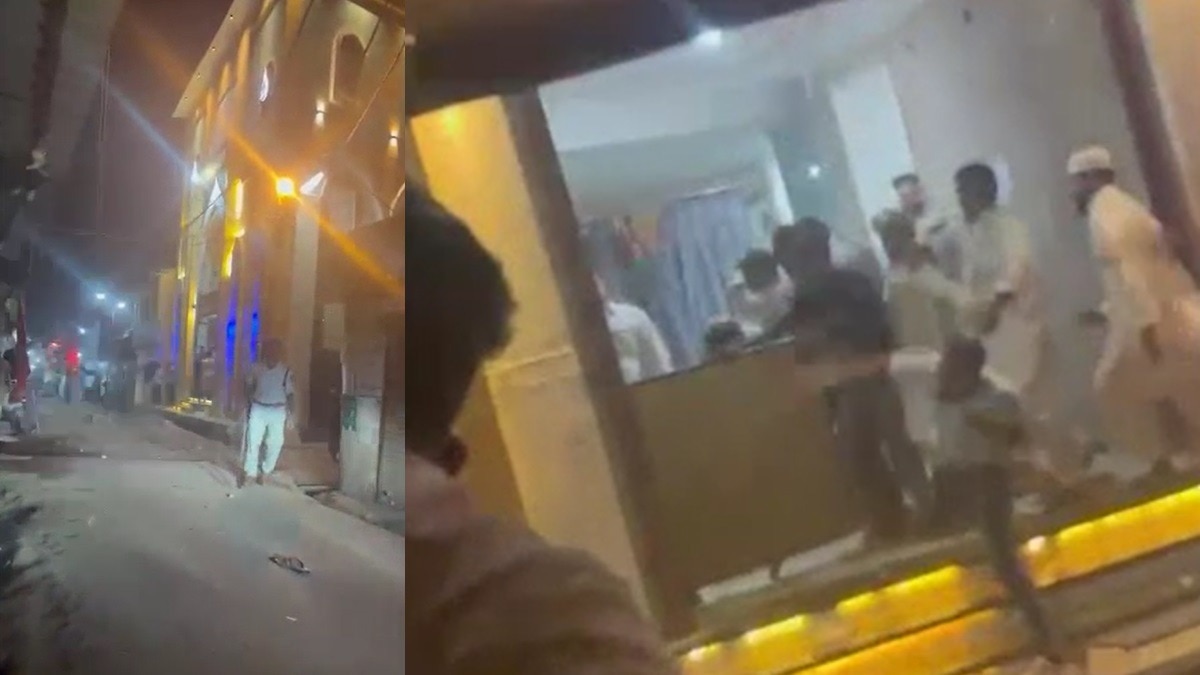 गुना हिंसा के वीडियो फुटेज.