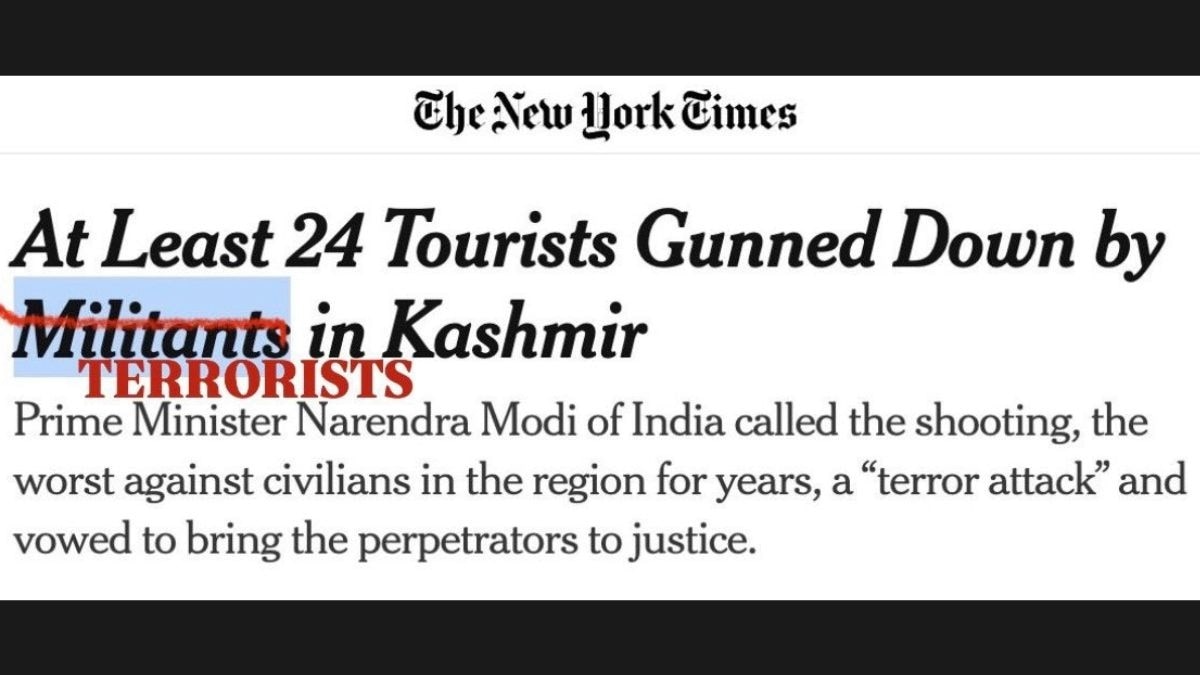 'Newyork times वह आतंकी पहला था...', अखबार ने पहलगाम के आतंकियों को लिखा Militants तो अमेरिकी सरकार ने लगाई फटकार