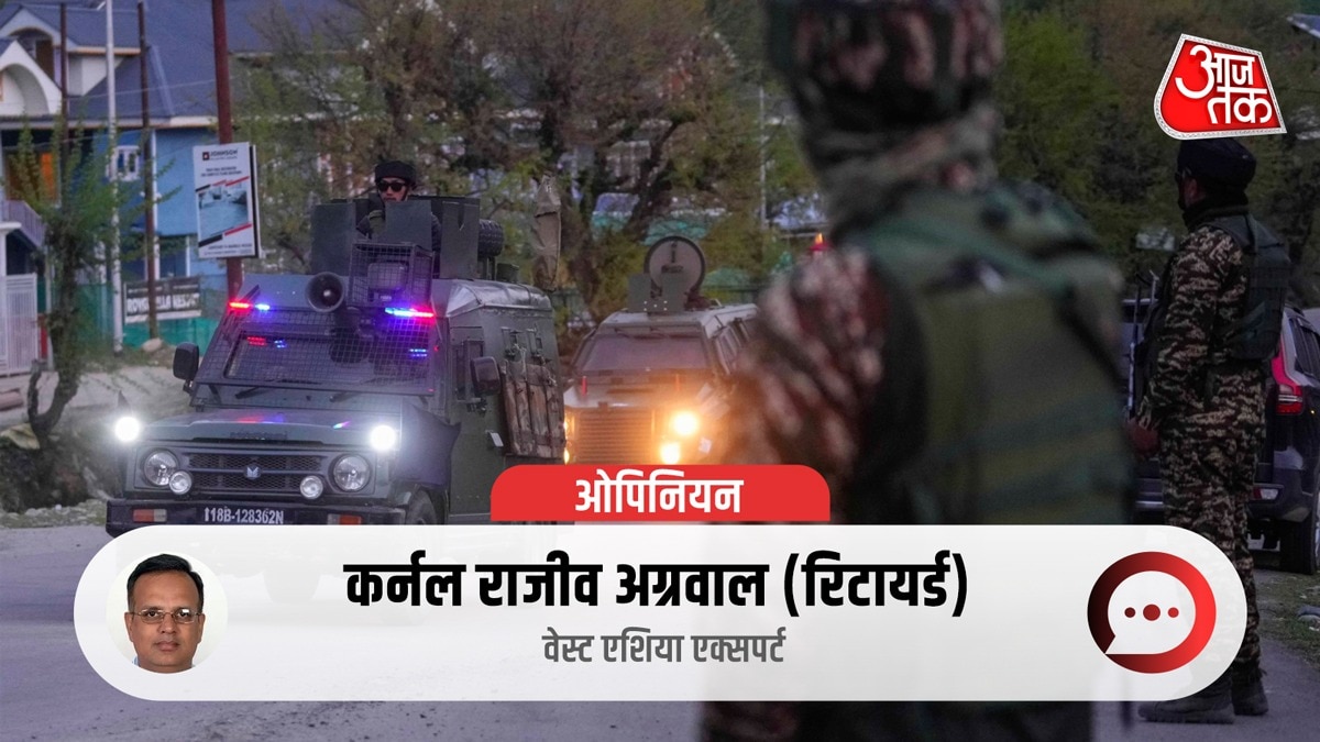 File photo of Indian security officers patrolling in armored vehicles near Pahalgam
