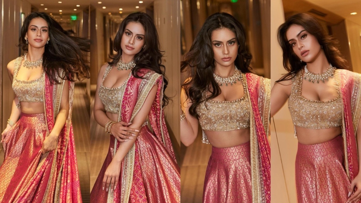 Ajay Devgn and Kajol daughter Nysa Devgn wearing pink lehenga 