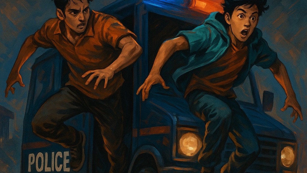 दिल्ली के वसंत कुंज में पुलिस वैन से कूदने से एक कैदी की मौत. (AI Image)