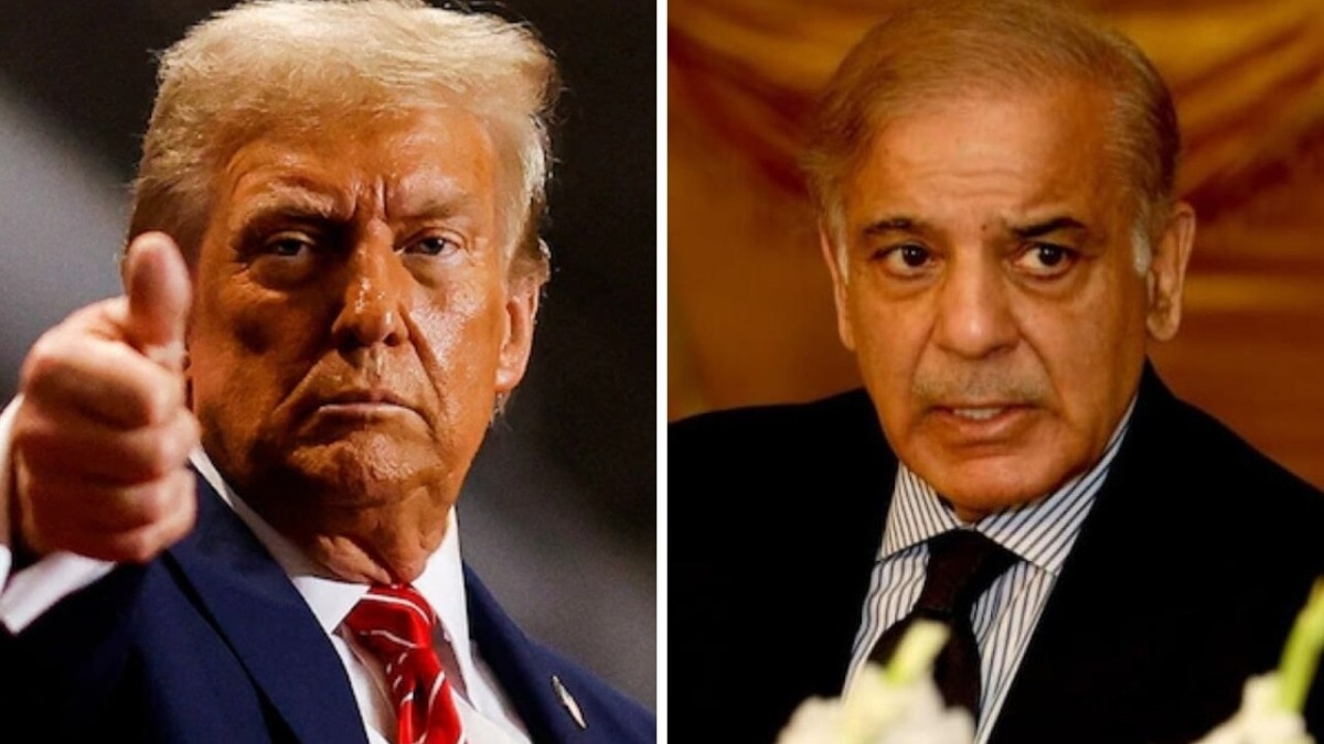 US President Donald Trump and Shahbaz sharif