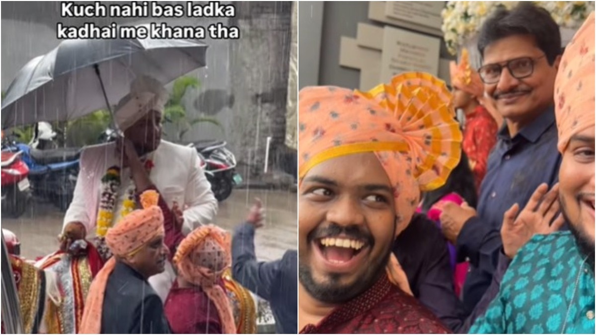 शादी के दिन हुई बारिश, भीगते हुए दूल्हे को ये कह कर उड़ाने लगे मजाक, Video Viral