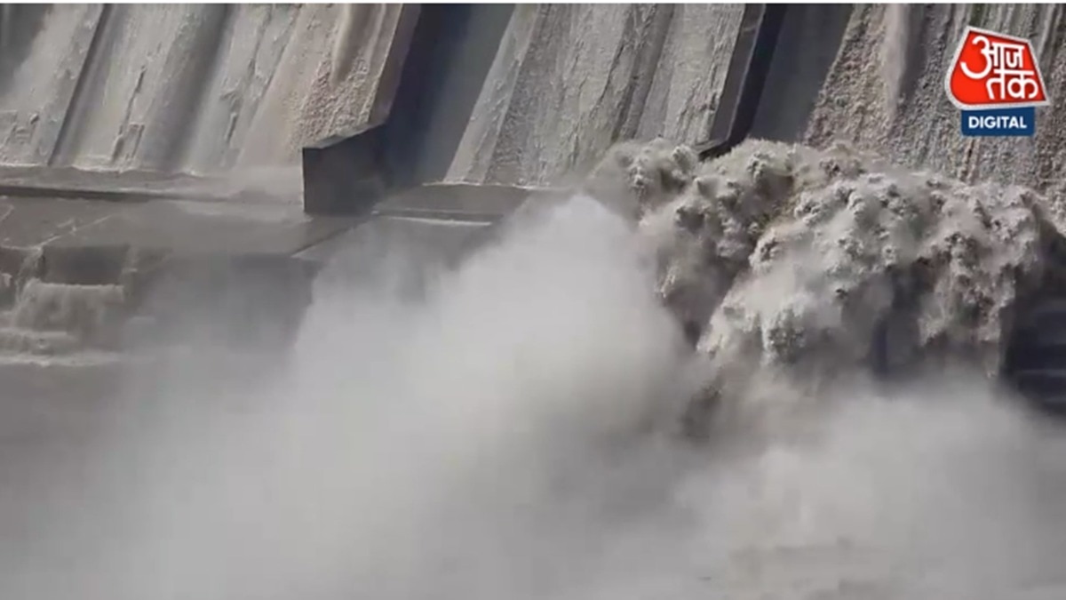 भारत ने चिनाब नदी पर बगलिहार और सलाल बांधों के सभी गेट खोले. (Aaj Tak Photo)
