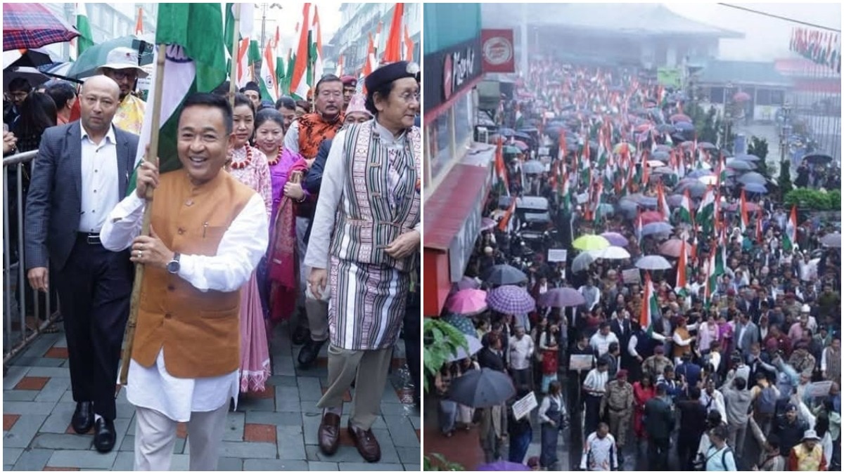 भारत में सिक्किम के विलय के 50 साल पूरे, CM  प्रेम सिंह तमांग ने तिरंगा रैली निकाल मनाया देशभक्ति का जश्न