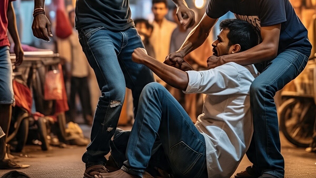 ai image of man beaten