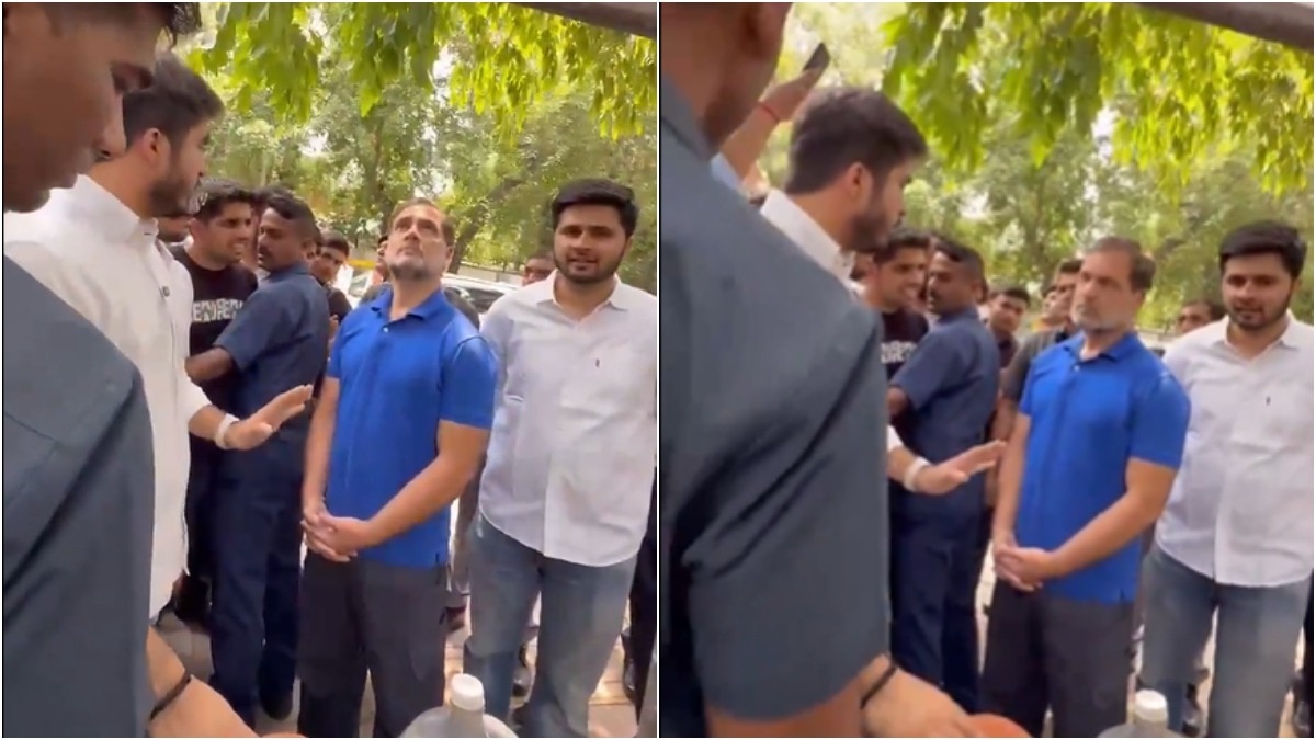 Rahul gandhi with students