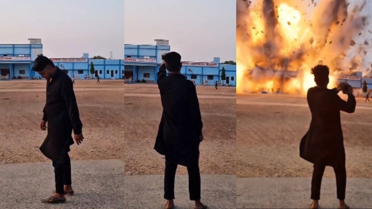 युवक ने स्टेडियम ब्लास्ट करने का एडिट वीडियो किया पोस्ट.