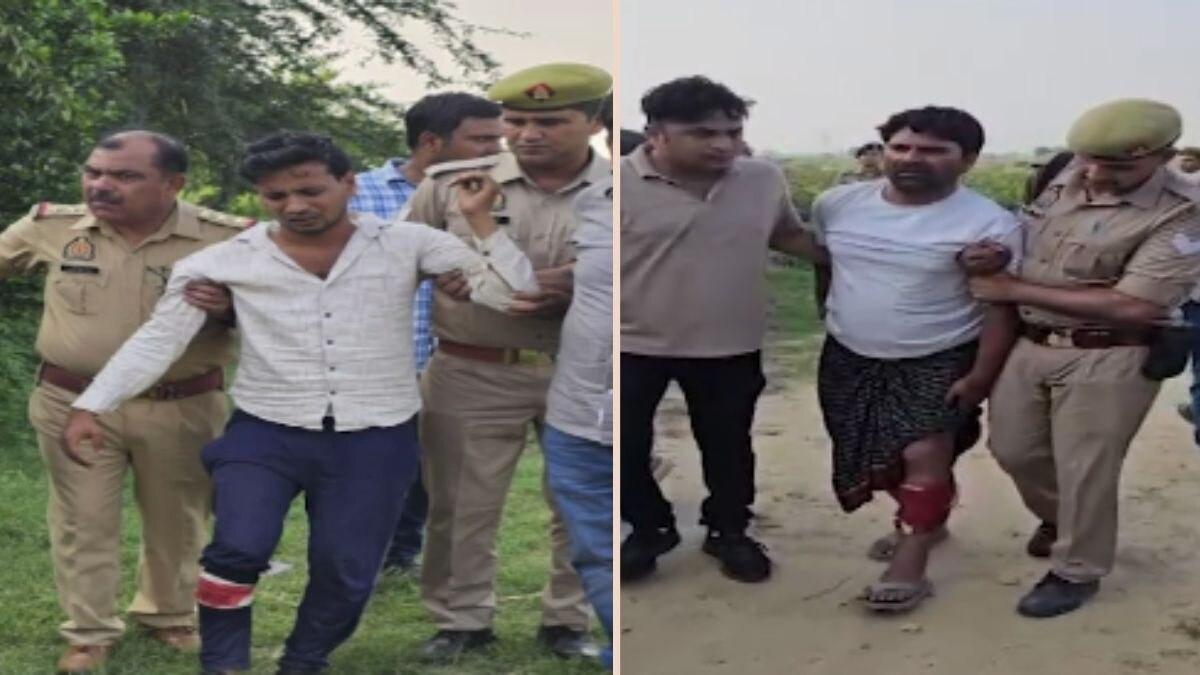 हत्या में वांछित दो बदमाश पुलिस मुठभेड़ में घायल