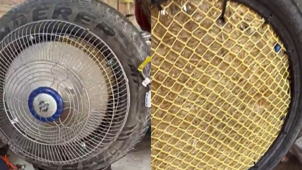 'टेक्नोलॉजिया!' पुराने टायर से बना डाला 'देसी AC', गर्मी से राहत का ऐसा जुगाड़ देख हर कोई रह गया दंग!