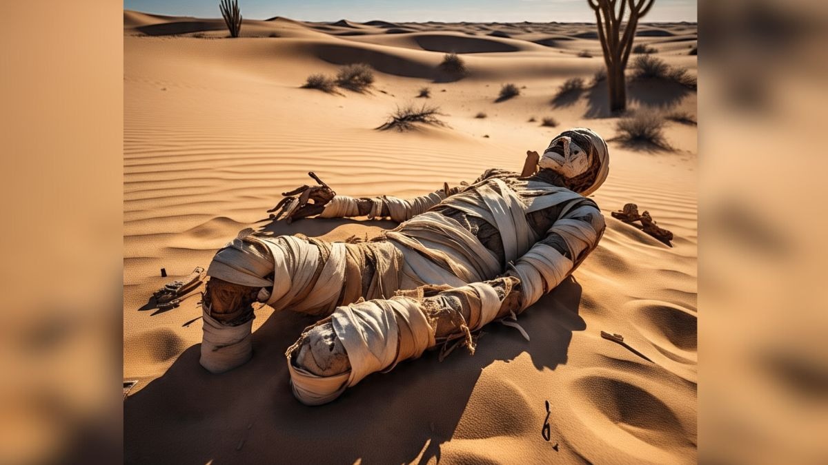 mummified remains in desert