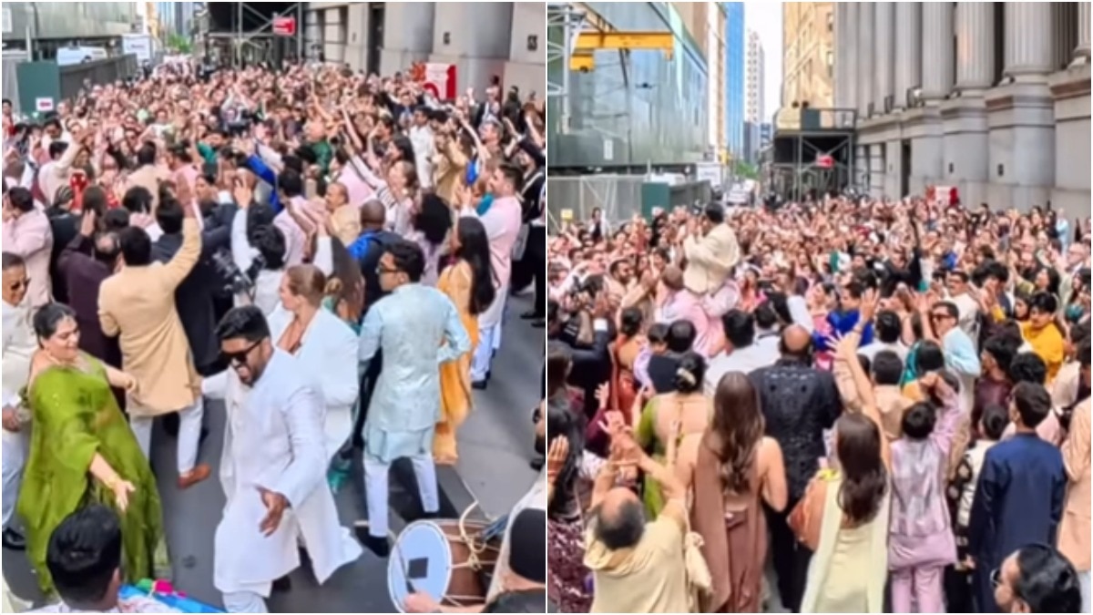Video: अमेरिका के वॉल स्ट्रीट में निकली देसी हिंदुस्तानी बारात, हर कोई देखता रह गया!