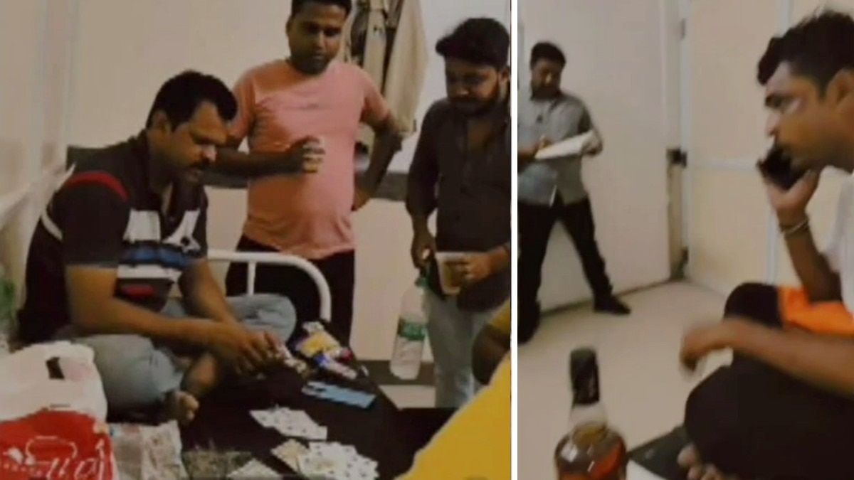 कैदियों पर मेहरबान उज्जैन पुलिस... जेल के अस्पताल वार्ड में भर्ती 'मरीज' को दवा के साथ दे रही दारू, वीडियो वायरल होने पर 4 सस्पेंड