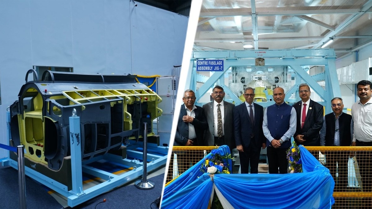 लड़ाकू विमान तेजस Mk1A की पहली सेंटर फ्यूजलेज असेंबली HAL को सौंपी