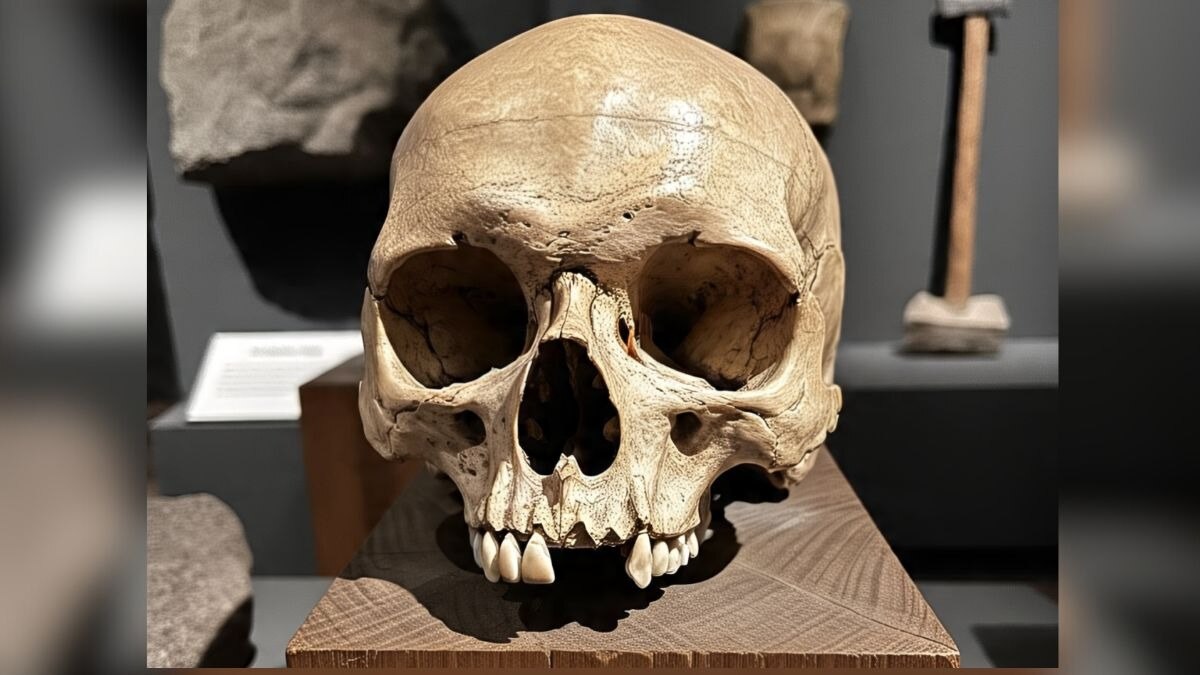 चीन में मिली 3 लाख साल पुरानी माबा 1 की खोपड़ी (फोटो - AI जेनरेटेड सांकेतिक तस्वीर)