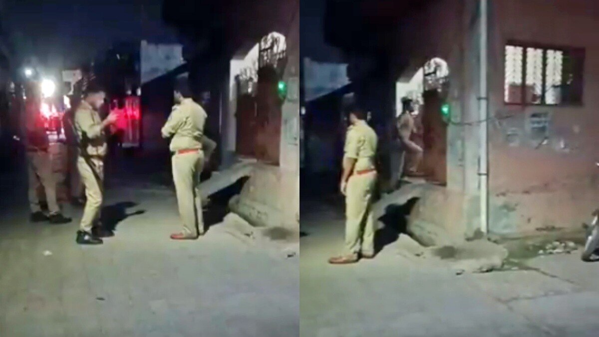 घटनास्थल पर मौजूद लखनऊ पुलिस 