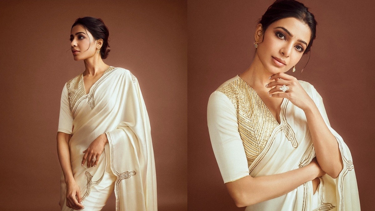 सामंथा ने साड़ी में फ्लॉन्ट की परफेक्ट फिगर 