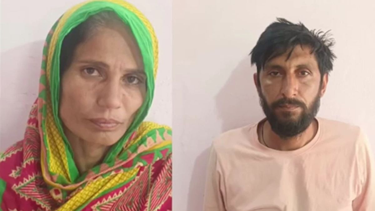 आरोपी महिला पूनम और कृष्ण कुमार.