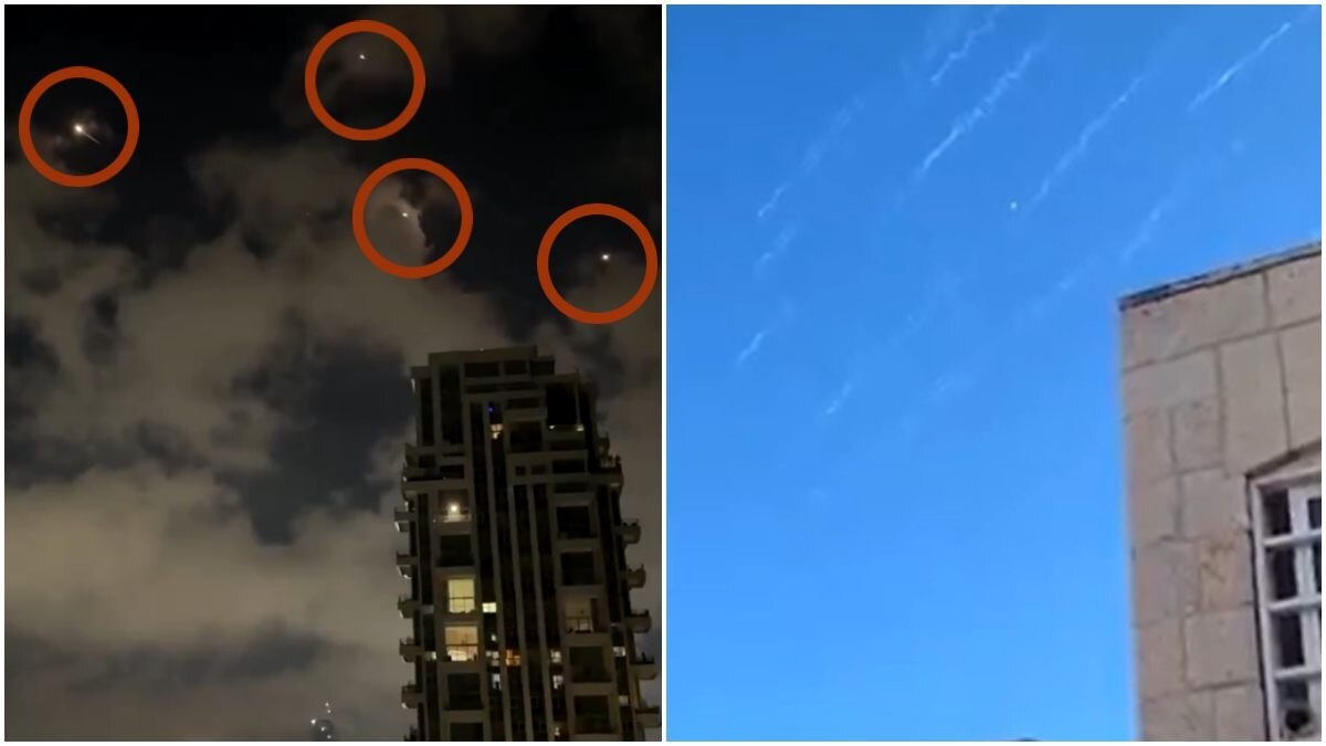 मिसाइलें-ड्रोन आते जाते रहते हैं... वीडियो में देखिए इन दिनों इजरायल-ईरान के आसमान में कैसा रहता है नजारा