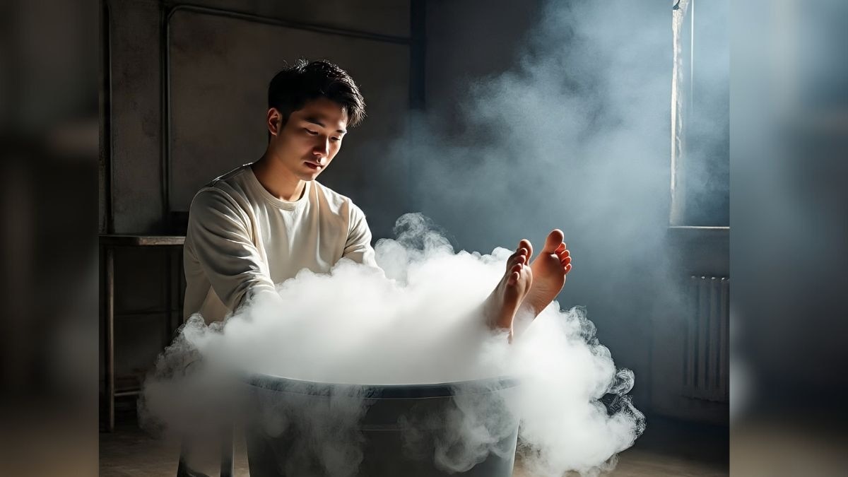 ताइवान में शख्स ने इंश्योरेंस क्लेम के लिए सूखी बर्फ से पैरों को गलाया (फोटो - AI जेनरेटेड सांकेतिक तस्वीर)