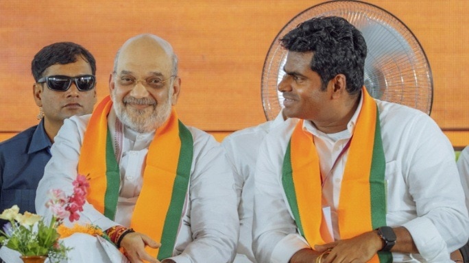 amit shah with annamalai