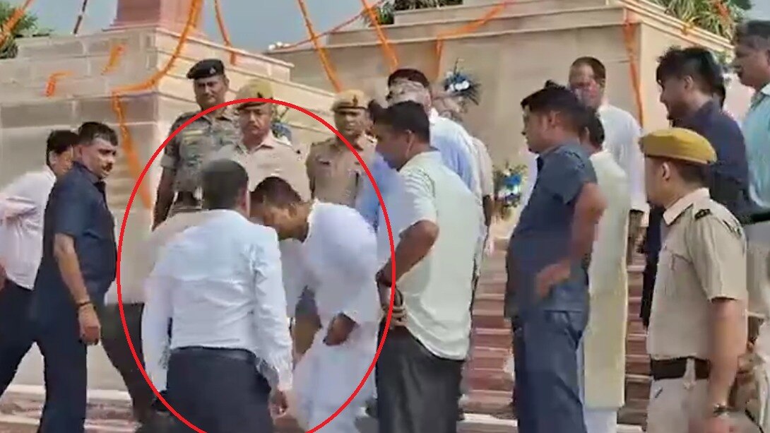 लाल घेरे में निशांत और DM