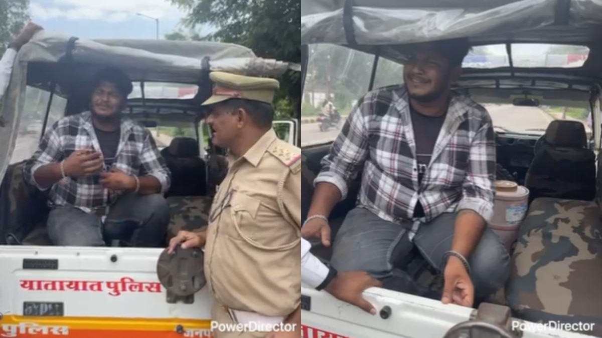 पुलिस के सामने गिड़गिड़ाता आरोपी.