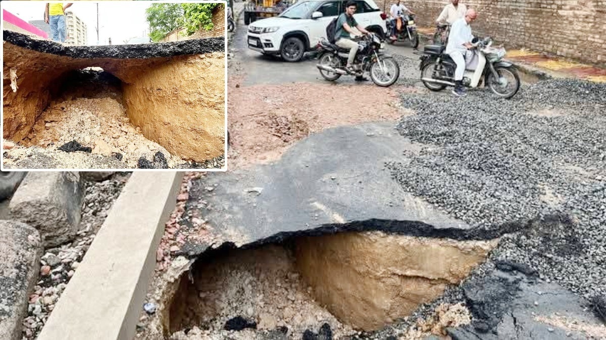 ग्वालियर शहर की चेतकपुरी रोड वायरल.