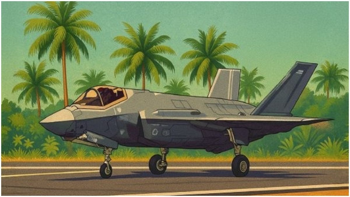 केरल टूरिज्म ने F-35 पर एक पोस्ट शेयर किया है. (फोटो- Kerala Tourism)