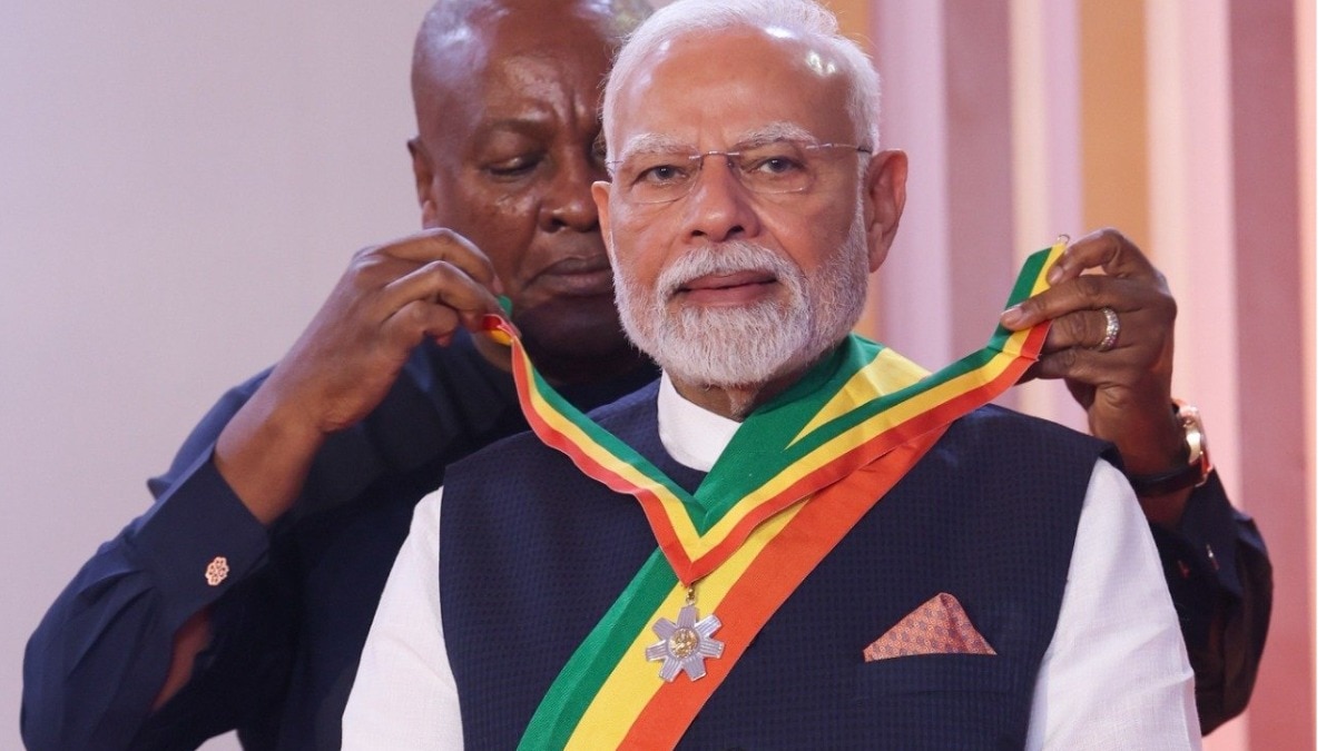 PM Modi honoured with ‘The Officer of the Order of the Star of Ghana’