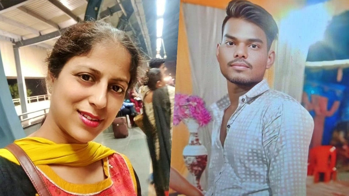 दिल्ली: मृतक महिला रुचिका (बाएं) और हत्यारोपी मुकेश (दाएं)